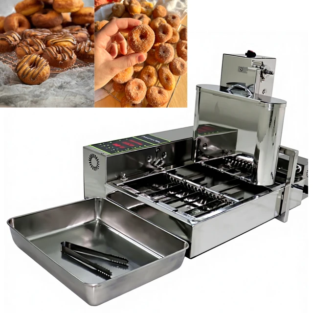 -oo Commercial Electric Automatic Doughnut Frying Machine 4 Rows Mini Donut Fryer Bakeries Restaurants New 304 Stainless Steel
-oo Commercial Electric Automatic Doughnut Frying Machine 4 Rows Mini Donut Fryer Bakeries Restaurants New 304 Stainless Steel