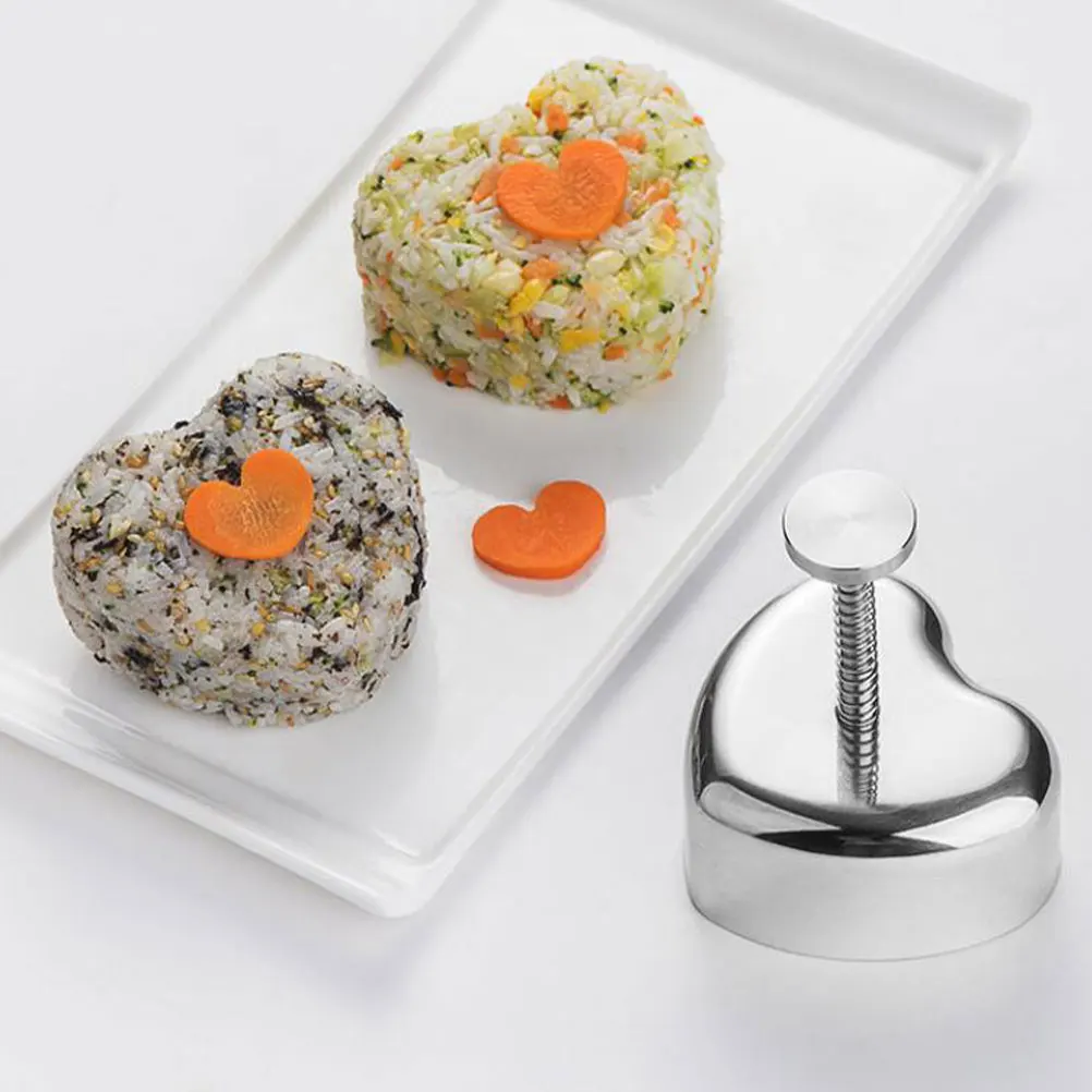 Heart Shaped Rice Ball Mold Sushi Maker Stainless Steel Onigiri Press Kimbap Molds Seaweed Triangle Gadgets Rice Ball Maker
Heart Shaped Rice Ball Mold Sushi Maker Stainless Steel Onigiri Press Kimbap Molds Seaweed Triangle Gadgets Rice Ball Maker