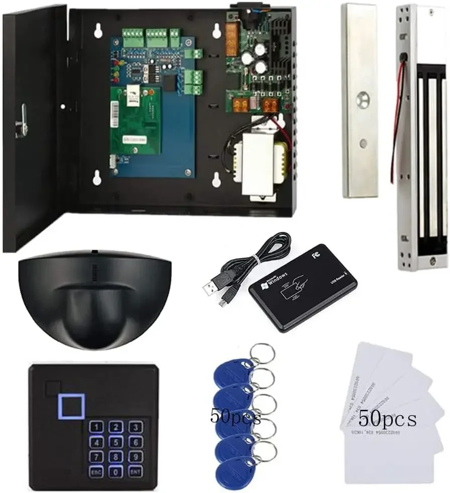 Single Door Security Access Control System with 600lbs Electric Magnetic Lock Exit Motion Sensor 110V-240V Power Supply
Single Door Security Access Control System with 600lbs Electric Magnetic Lock Exit Motion Sensor 110V-240V Power Supply