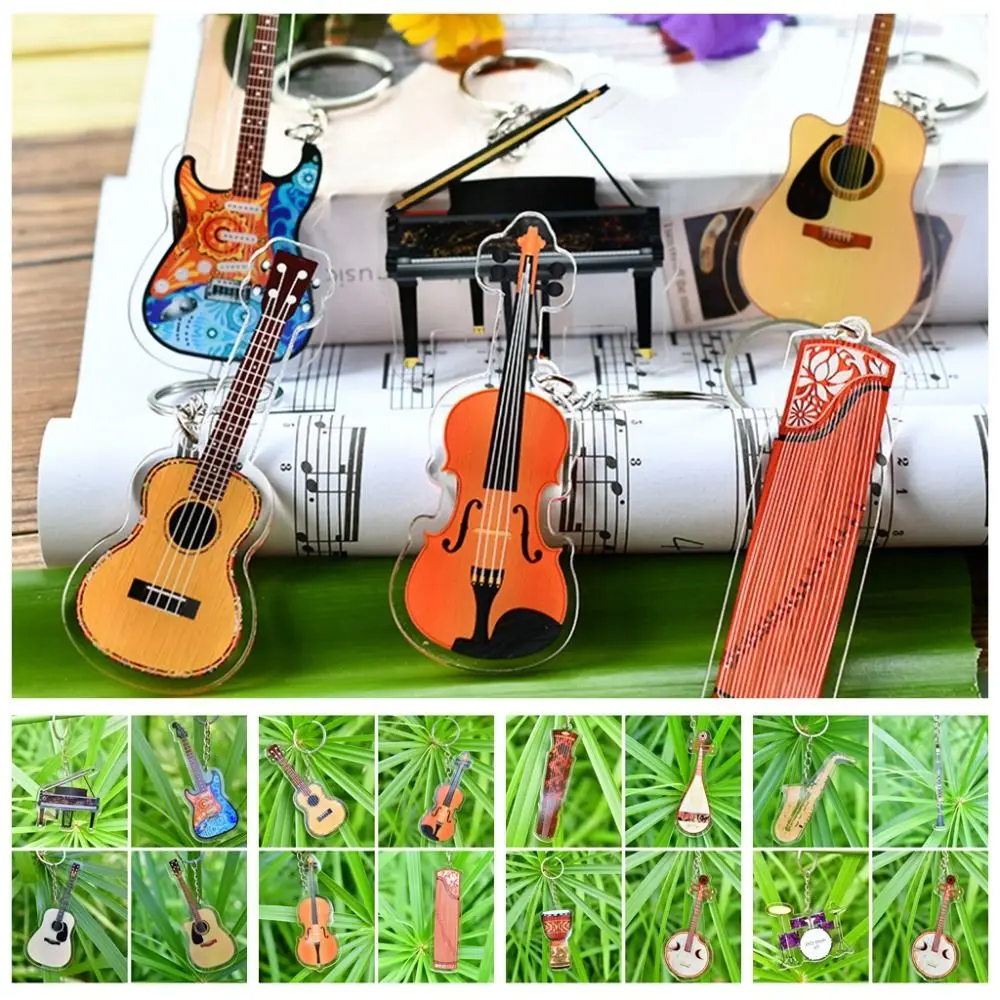 Ukulele Guitar Acrylic Keychain VIOLIN Clarinet Guitar Model Pendant Djembe Guqin Electric Guitar Model Keyring
Ukulele Guitar Acrylic Keychain VIOLIN Clarinet Guitar Model Pendant Djembe Guqin Electric Guitar Model Keyring