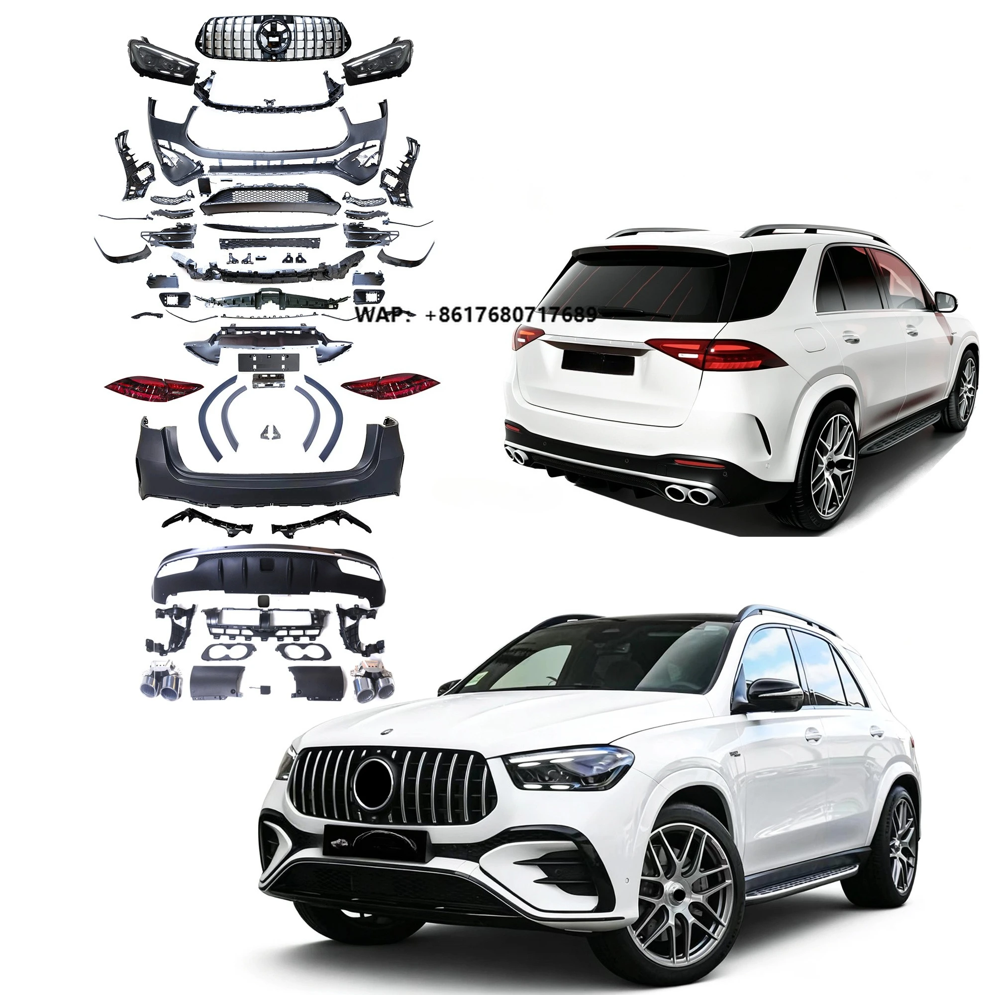 High Quality Car Body Kit for Benz GLE V167 2019-2023 Upgrade 2025 GLE53 New Model with Front Rear Bumper Headlights
High Quality Car Body Kit for Benz GLE V167 2019-2023 Upgrade 2025 GLE53 New Model with Front Rear Bumper Headlights