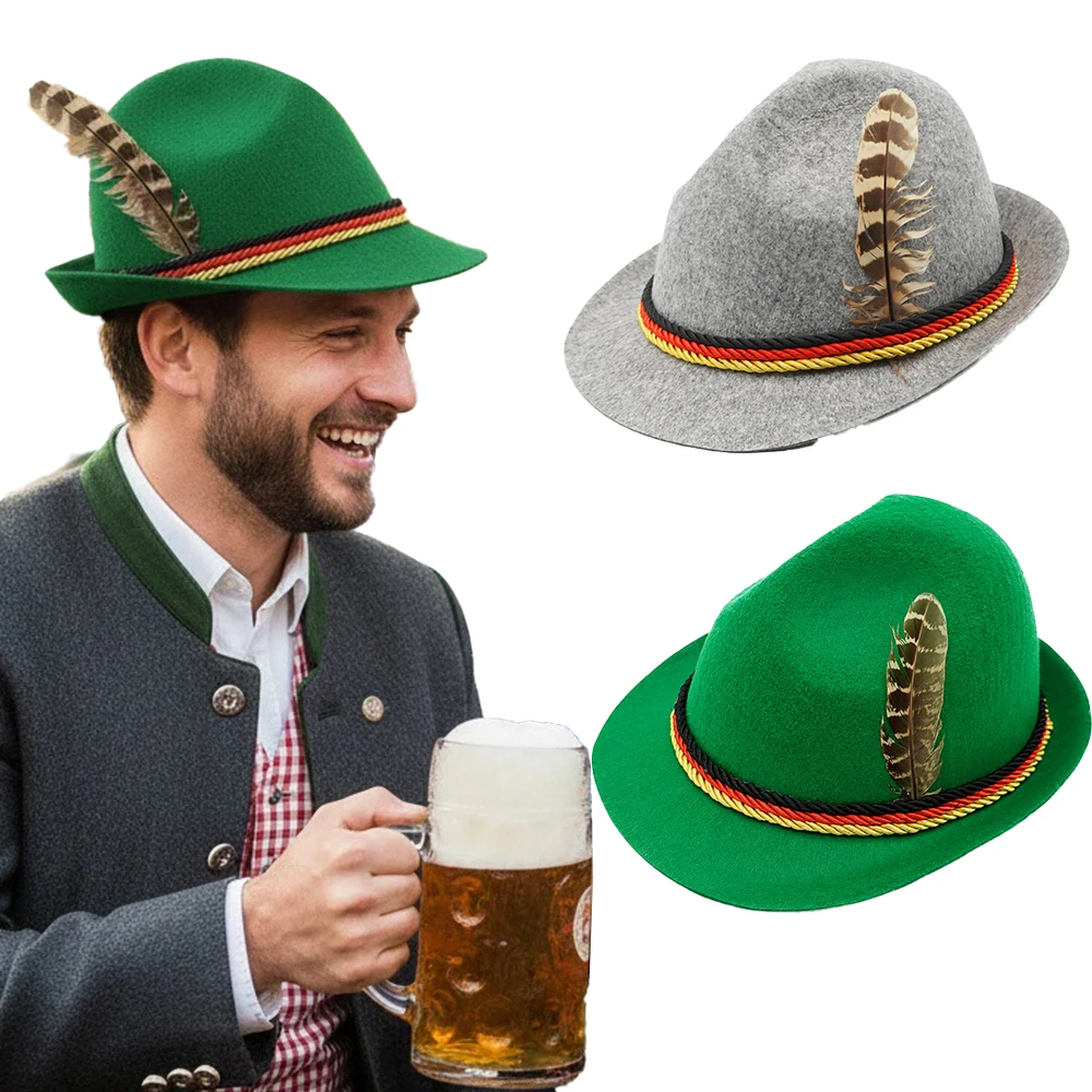 German Alpine Hat German Oktoberfest Hat Bavarian Alpine Cap Felt Fedora Retro Cosplay Party Halloween Costume Prop Headwear
German Alpine Hat German Oktoberfest Hat Bavarian Alpine Cap Felt Fedora Retro Cosplay Party Halloween Costume Prop Headwear