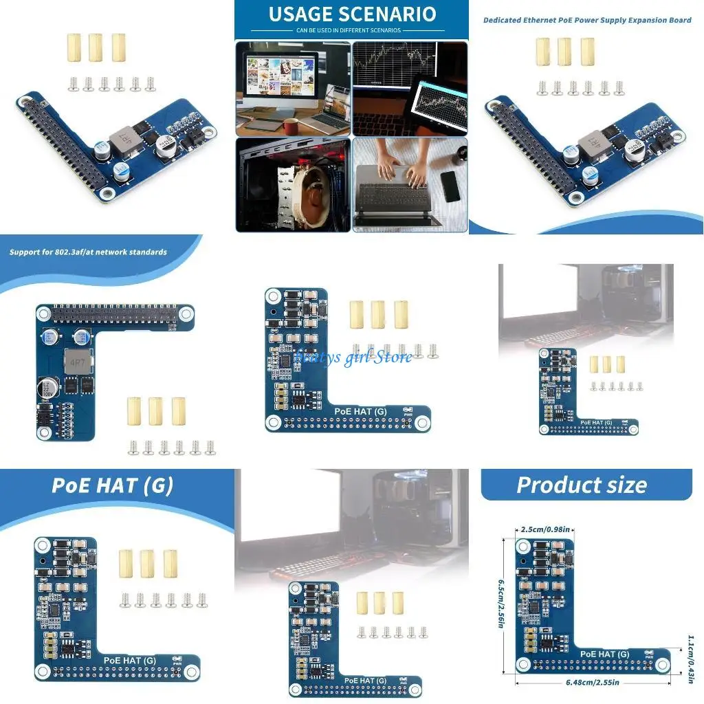 C7AB Power Over Ethernet HAT for RPi 5 IEEE 802.3af/at Networking Standard 40PIN GPIO Expansion Board for Data Processing
C7AB Power Over Ethernet HAT for RPi 5 IEEE 802.3af/at Networking Standard 40PIN GPIO Expansion Board for Data Processing
