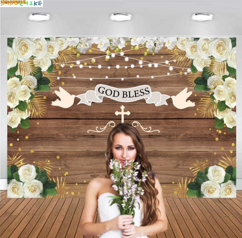 Newborn God Bless Photography Backdrops Christening Mi Bautizo Baptism Boys Girl First Holy Communion Photo Studio Background
Newborn God Bless Photography Backdrops Christening Mi Bautizo Baptism Boys Girl First Holy Communion Photo Studio Background