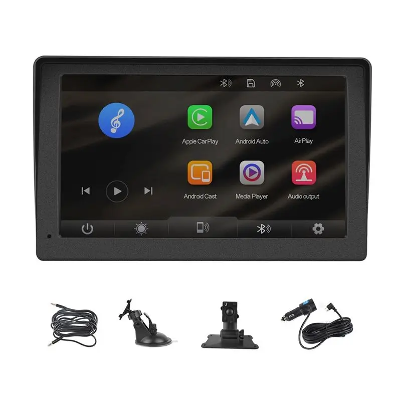 Портативный беспроводной экран CarPlay 7 дюймов для автомобиля с поддержкой Android Auto, Mirror Link, навигации, AUX и голосового управления
Портативный беспроводной экран CarPlay 7 дюймов для автомобиля с поддержкой Android Auto, Mirror Link, навигации, AUX и голосового управления