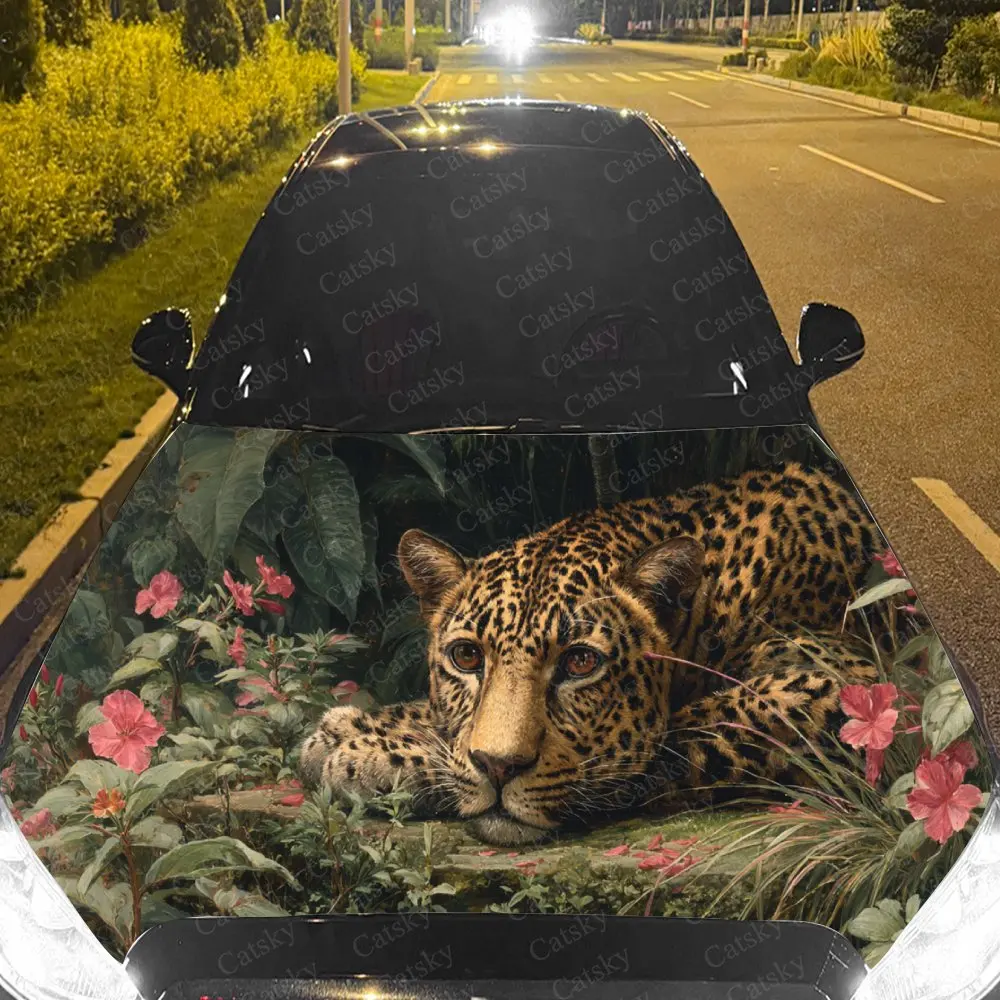 Romantic Floral Leopard Car Hood Stickers - Self-Adhesive, Waterproof and Durable Vinyl Wrap, Decorate And Protect Your Car - Th
Romantic Floral Leopard Car Hood Stickers - Self-Adhesive, Waterproof and Durable Vinyl Wrap, Decorate And Protect Your Car - Th