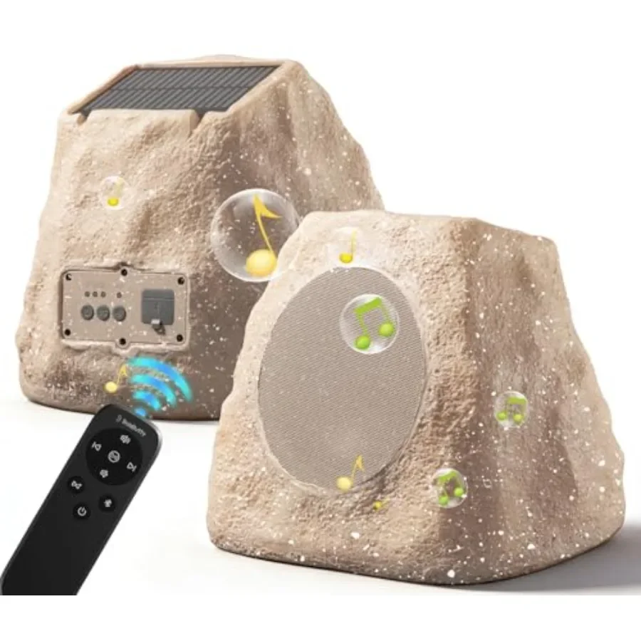 Upgraded Outdoor Rock Speaker 60W Deep Bass Multi-Sync up to 100Pcs, Remote Control, IPX7 Waterproof Solar-Powered with LED Lig
Upgraded Outdoor Rock Speaker 60W Deep Bass Multi-Sync up to 100Pcs, Remote Control, IPX7 Waterproof Solar-Powered with LED Lig