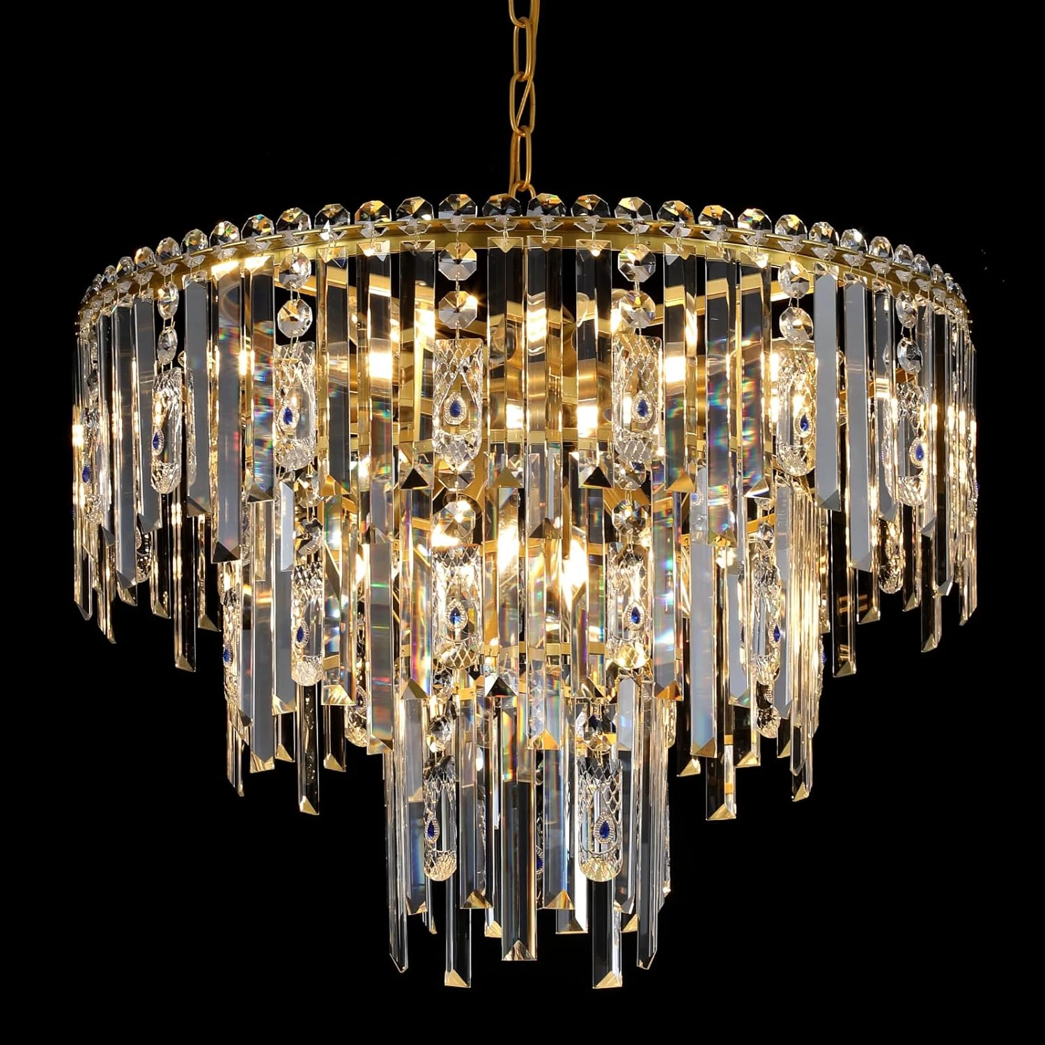 Gold Crystal Chandeliers Modern Round Chandelier for Dining Room Ceiling Pendant Light Fixtures Ceiling Chandeliers for Living
Gold Crystal Chandeliers Modern Round Chandelier for Dining Room Ceiling Pendant Light Fixtures Ceiling Chandeliers for Living