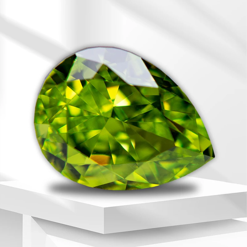 4k Crushed Ice Cut Cubic Zirconia 5A Grade Quality Grade Apple Green Color Pear Shape Loose Cubic Zirconia Synthetic Gemstone
4k Crushed Ice Cut Cubic Zirconia 5A Grade Quality Grade Apple Green Color Pear Shape Loose Cubic Zirconia Synthetic Gemstone