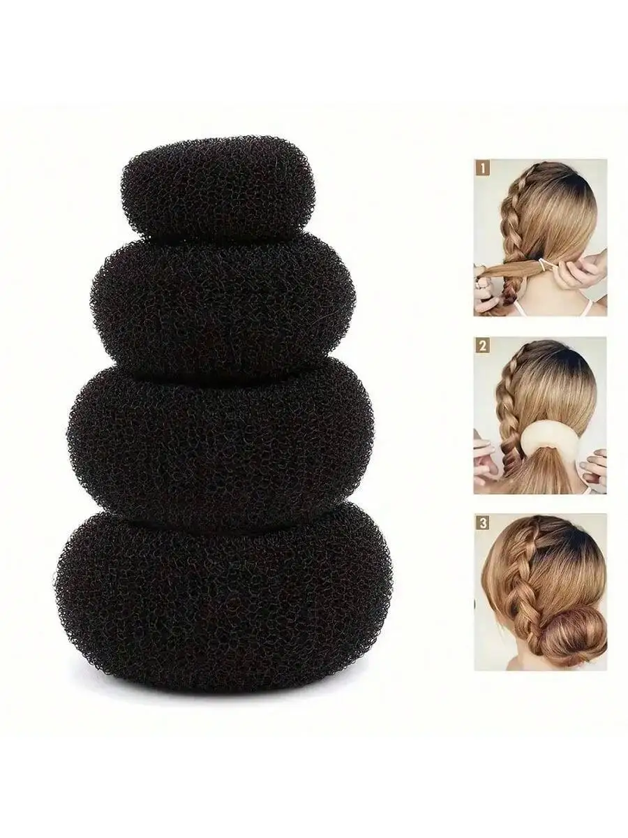 Donut Hair Bun Maker Set Soft Nylon Non-Slip Hair Styling Tools For Women S-XL Black
Donut Hair Bun Maker Set Soft Nylon Non-Slip Hair Styling Tools For Women S-XL Black