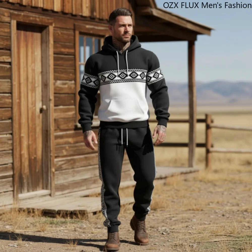 3xl Autumn Winter Men 2-pcs Fashion Lightweight Breathable Black and White Suede Hoodie Jogger Two Piece Sport Outfit
3xl Autumn Winter Men 2-pcs Fashion Lightweight Breathable Black and White Suede Hoodie Jogger Two Piece Sport Outfit