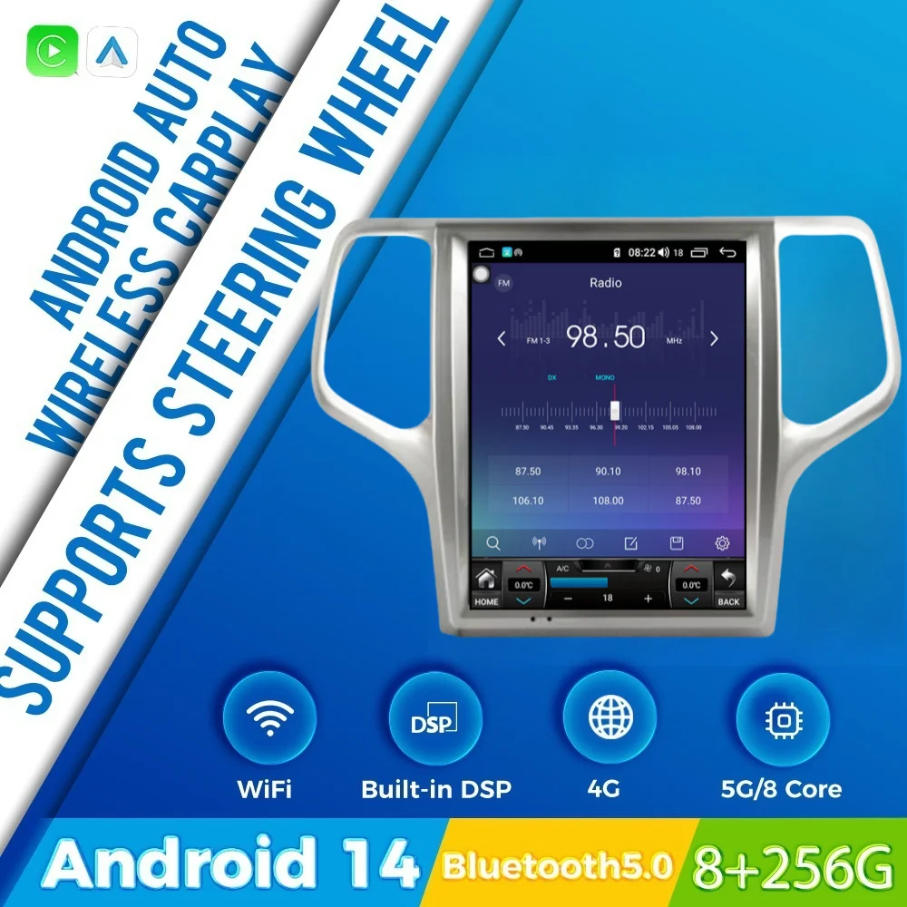 Car Radio GPS 12.1 " Screen Android 14.0 For Jeep Grand Cherokee 2008-2013 Auto Radio Stereo CarPlay Auto Multimedia Player Unit
Car Radio GPS 12.1 " Screen Android 14.0 For Jeep Grand Cherokee 2008-2013 Auto Radio Stereo CarPlay Auto Multimedia Player Unit