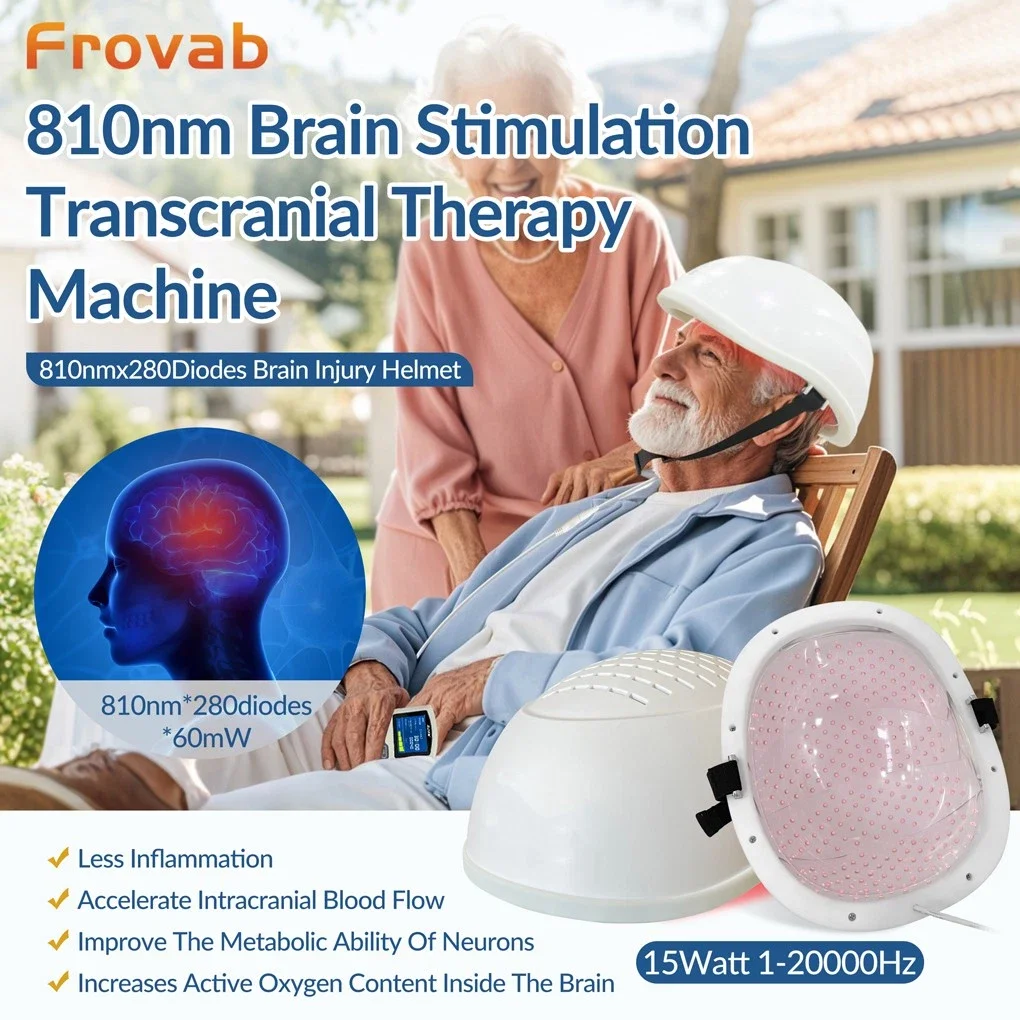 810nm NIR Near Infrared Light Therapy Helmet 40Hz Brain Stimulator for Depression Anxiety Parkinson Relief Memory Enhancement Stroke Rehabilitation
810nm NIR Near Infrared Light Therapy Helmet 40Hz Brain Stimulator for Depression Anxiety Parkinson Relief Memory Enhancement Stroke Rehabilitation