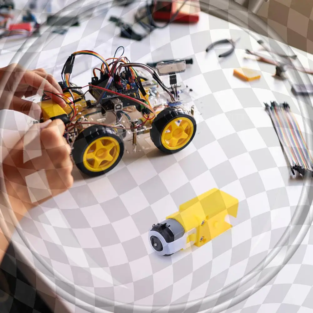 TT Motor Gearmotor DC 3-12V Dual Shaft TT Motor Install EMC Smart Car Chassis Four Drive Car Motor for DIY Smart Car Robot
TT Motor Gearmotor DC 3-12V Dual Shaft TT Motor Install EMC Smart Car Chassis Four Drive Car Motor for DIY Smart Car Robot