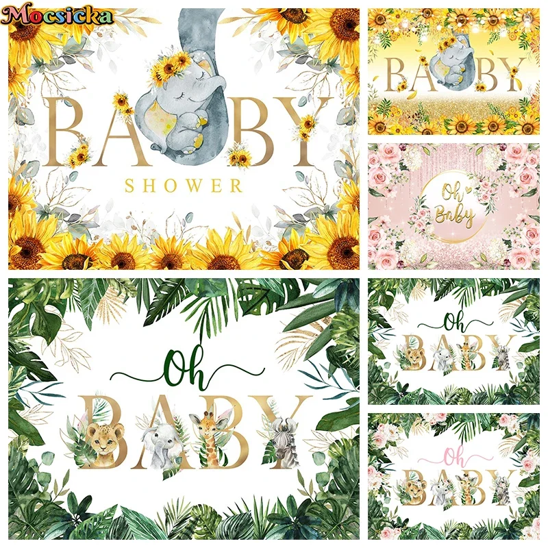 Mocsicka Baby Shower Party Decoration Photography Background Sunflower Rose Green Leaf Elephant Props Backdrop Studio Photobooth
Mocsicka Baby Shower Party Decoration Photography Background Sunflower Rose Green Leaf Elephant Props Backdrop Studio Photobooth