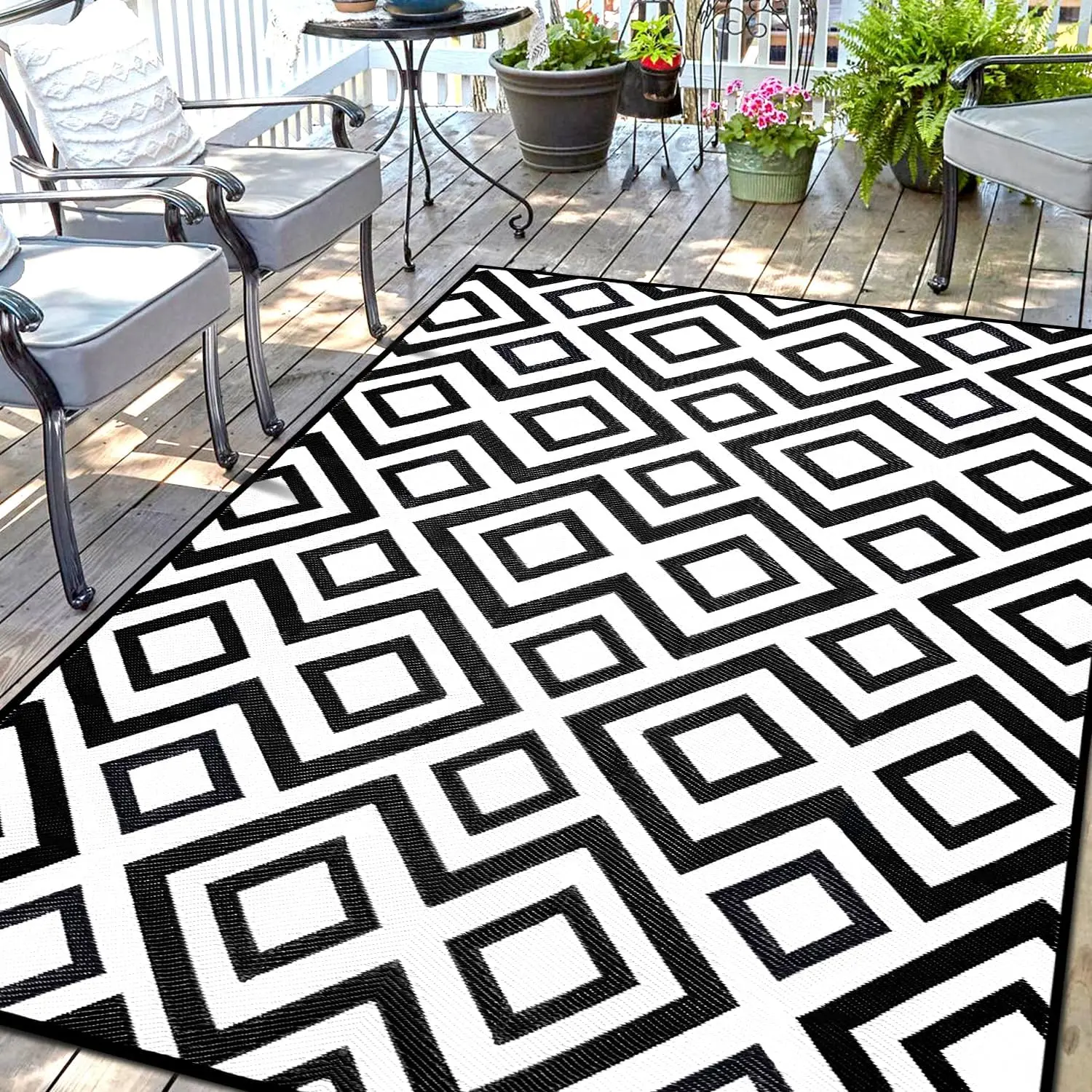 Outdoor Rug Mat for Patio, 6x9ft Waterproof Reversible Plastic Straw Rugs, Camping Carpet Area Mats for RV, Porch, Deck, Back
Outdoor Rug Mat for Patio, 6x9ft Waterproof Reversible Plastic Straw Rugs, Camping Carpet Area Mats for RV, Porch, Deck, Back