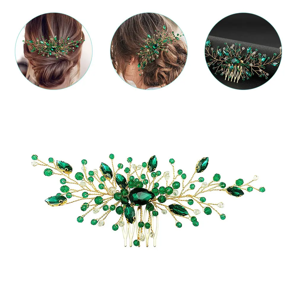 Bride Hair Comb Crystal Bridal Hair Accessories Wedding Headdress Stylish Shiny Decor Stable Teeth Design for Ball Dance Party
Bride Hair Comb Crystal Bridal Hair Accessories Wedding Headdress Stylish Shiny Decor Stable Teeth Design for Ball Dance Party