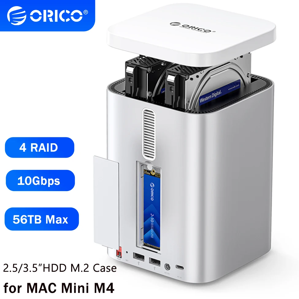ORICO 2.5/3.5"HDD Case 10Gbps M2 NVMe SATA SSD Enclosure USB Hub Docking Station RAID DAS Hard Drive Storage Box for Mac Mini M4
ORICO 2.5/3.5"HDD Case 10Gbps M2 NVMe SATA SSD Enclosure USB Hub Docking Station RAID DAS Hard Drive Storage Box for Mac Mini M4
