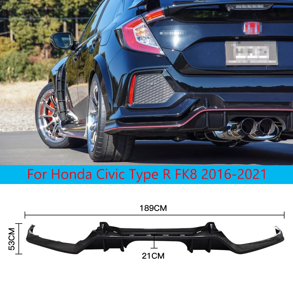For Honda CIVIC FK8 TYPE R 2016-2021 Carbon Fiber Rear Lip Diffuser Bumper Splitter Spoiler Auto Tuning
For Honda CIVIC FK8 TYPE R 2016-2021 Carbon Fiber Rear Lip Diffuser Bumper Splitter Spoiler Auto Tuning