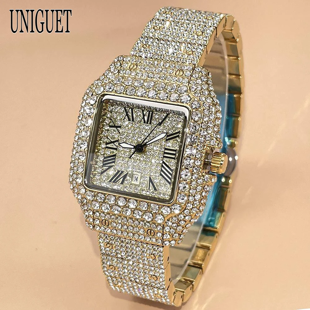 2026 Hot Sale Fashion Brand UNIGUET Square Diamond Wristwatch For Womens Luxury Bling Diamond Quartz Gold Watch Ladies Top Gift
2026 Hot Sale Fashion Brand UNIGUET Square Diamond Wristwatch For Womens Luxury Bling Diamond Quartz Gold Watch Ladies Top Gift