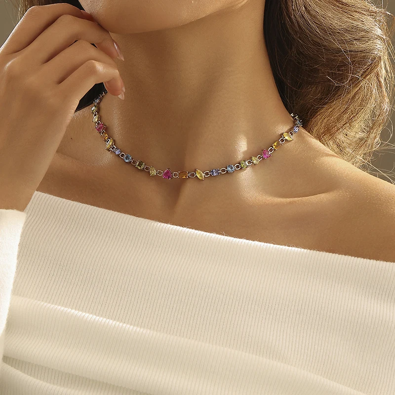 Colorful Fashion Zircon classic Jewelry Sets Necklace Earrings Bracelet Valentine's Day Gift Jewelry Necklaces
Colorful Fashion Zircon classic Jewelry Sets Necklace Earrings Bracelet Valentine's Day Gift Jewelry Necklaces