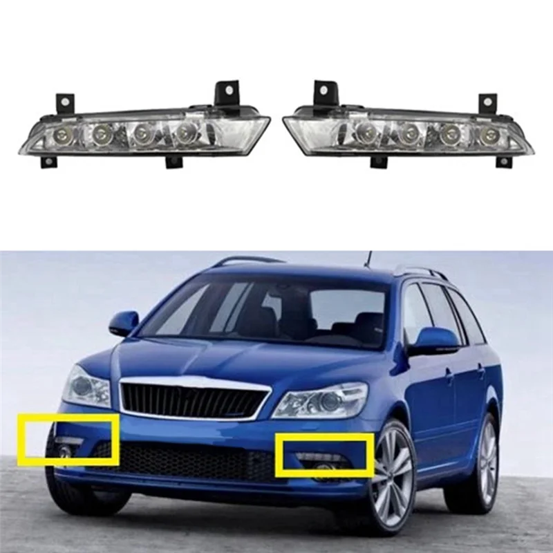 Car Front Bumper DRL LED Fog Lights Daytime Running Light For Skoda Octavia RS 2009-2013 Parts 1Z0941067 1Z0941068-AS55
Car Front Bumper DRL LED Fog Lights Daytime Running Light For Skoda Octavia RS 2009-2013 Parts 1Z0941067 1Z0941068-AS55