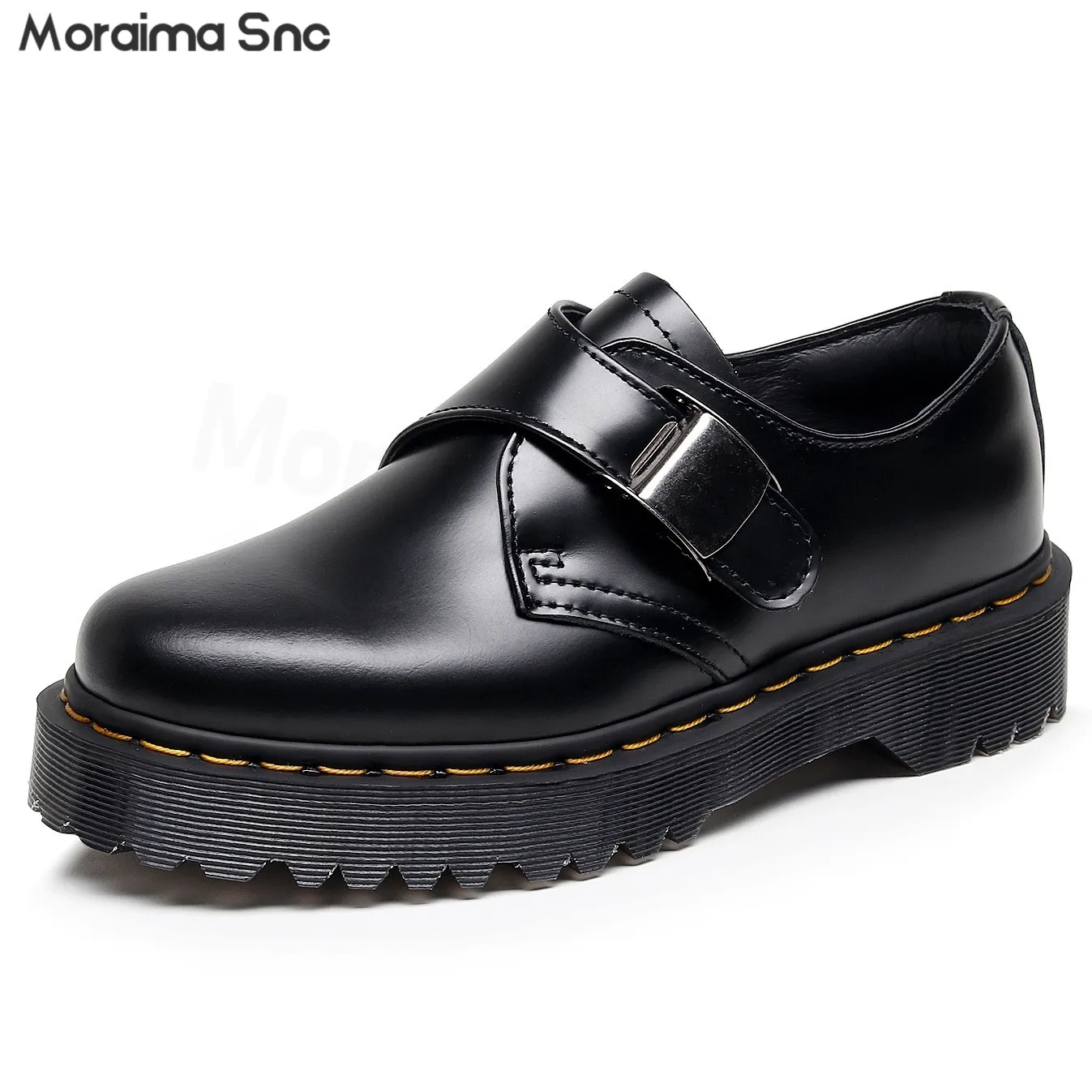 Buckle Black Thick-Soled Shoes Round Toe Low Heel Casual Leather Shoes Large Size Fashionable and Comfortable Women's Shoes
Buckle Black Thick-Soled Shoes Round Toe Low Heel Casual Leather Shoes Large Size Fashionable and Comfortable Women's Shoes