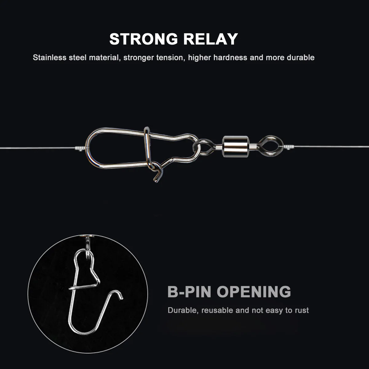 100pcs Fishing Swivel Connector Copper Alloy Stainless Steel Rotating Ring for Carp Fishing Line Accessories Hook
100pcs Fishing Swivel Connector Copper Alloy Stainless Steel Rotating Ring for Carp Fishing Line Accessories Hook
