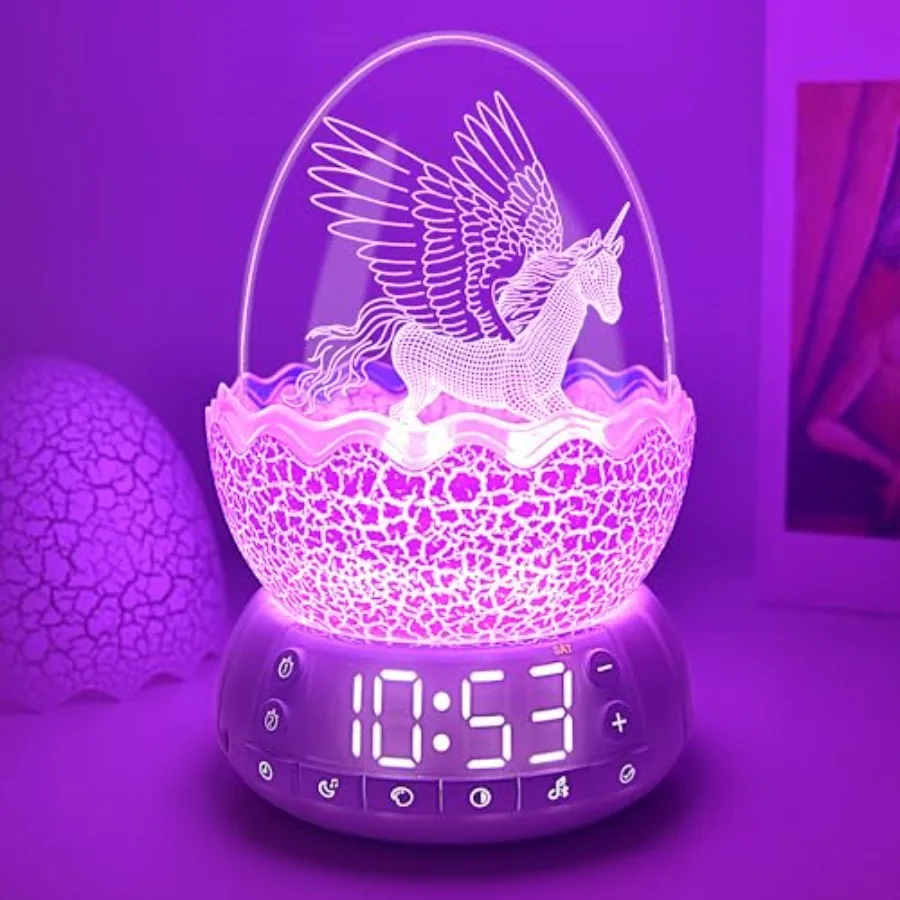 Night Light for with 20 Soothing Sounds and Bluetooth Speaker, Digital Clock with 8 Color Changing and Dimmable Features, Timer
Night Light for with 20 Soothing Sounds and Bluetooth Speaker, Digital Clock with 8 Color Changing and Dimmable Features, Timer