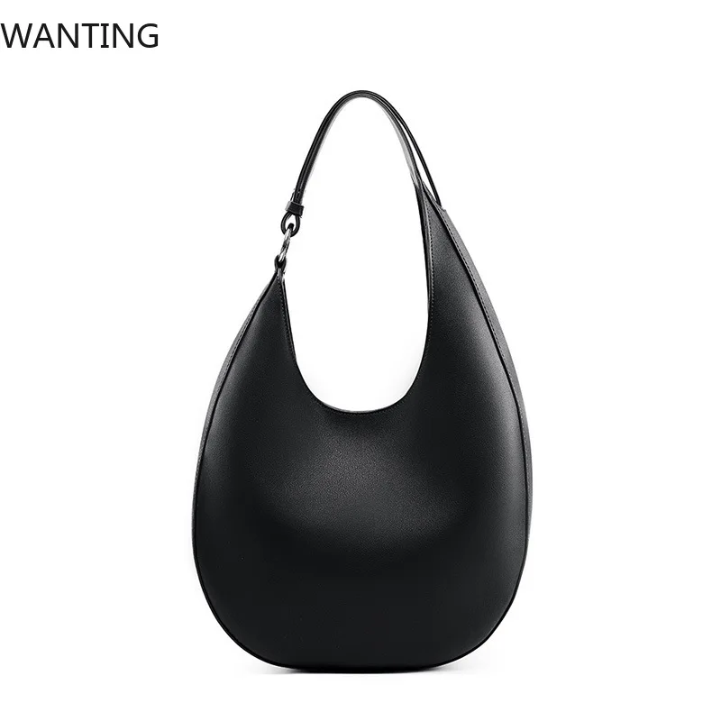 Genuine Leather Women Tote Bags Fashion Luxury Designer Women's Shoulder Bag Quality Cowhide Large Capacity Half Moon Handbags
Genuine Leather Women Tote Bags Fashion Luxury Designer Women's Shoulder Bag Quality Cowhide Large Capacity Half Moon Handbags