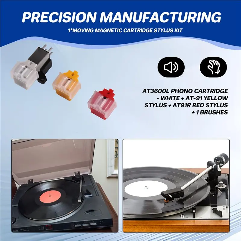 【DIGITAL GADGET】AT3600L Moving Magnetic Cartridge Stylus+AT91R AT91 Needle For LP Vinyl Record Player Turntable Phonograph Acces
【DIGITAL GADGET】AT3600L Moving Magnetic Cartridge Stylus+AT91R AT91 Needle For LP Vinyl Record Player Turntable Phonograph Acces
