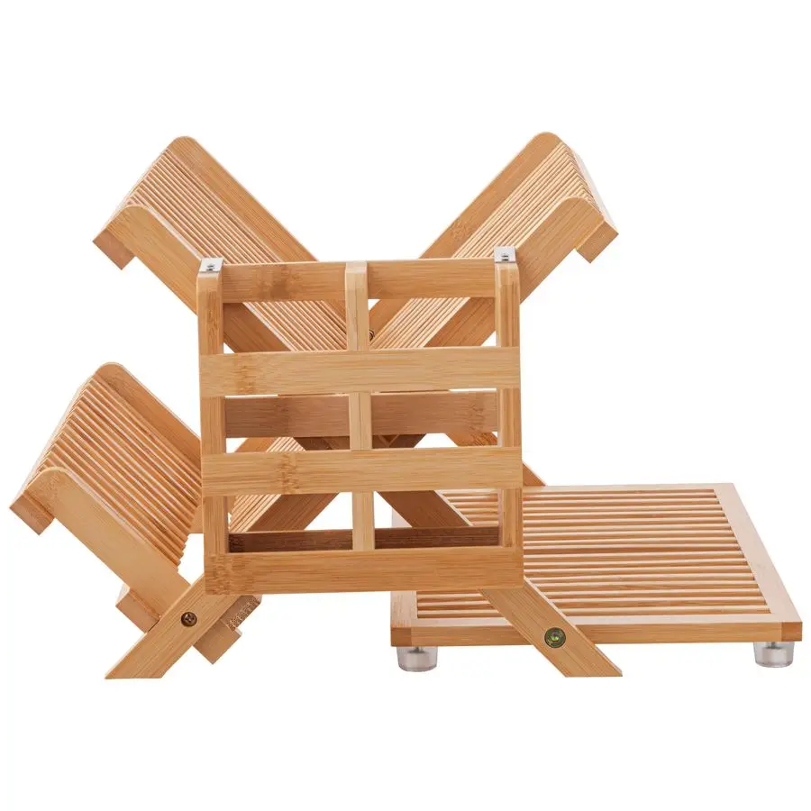 Bamboo Dish Drying Rack with Utensil Holder, 3Tier Large Collapsible Wooden Dish Drainer Rack, Folding Drying Holder Dish Draine
Bamboo Dish Drying Rack with Utensil Holder, 3Tier Large Collapsible Wooden Dish Drainer Rack, Folding Drying Holder Dish Draine
