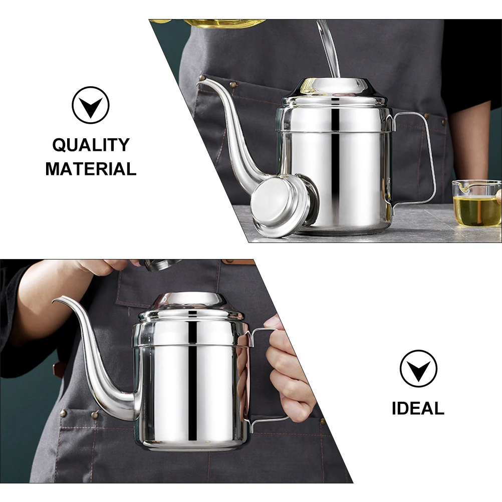 Stainless Steel Oil Can Kitchen Storage Container Practical Seasoning Bottle Large Cooking Dispenser Reusable Safe
Stainless Steel Oil Can Kitchen Storage Container Practical Seasoning Bottle Large Cooking Dispenser Reusable Safe