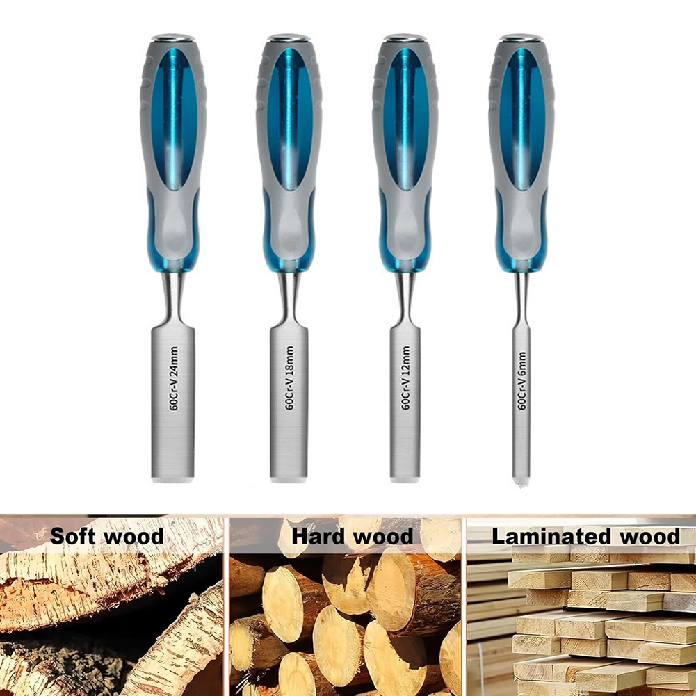 4-Piece Wood Chisel Set 6/12/18/24mm Chisel For Precision Carving DIY Projects Wooden Chisel Flat Shovel Piercing Handle
4-Piece Wood Chisel Set 6/12/18/24mm Chisel For Precision Carving DIY Projects Wooden Chisel Flat Shovel Piercing Handle
