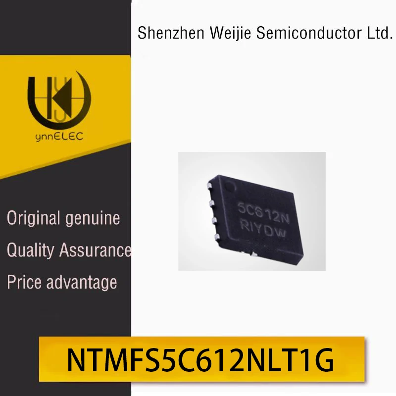 NTMFS5C612NLT1G Genuine MOSFET Chip Silk Screen N-Channel 60V 235A
NTMFS5C612NLT1G Genuine MOSFET Chip Silk Screen N-Channel 60V 235A