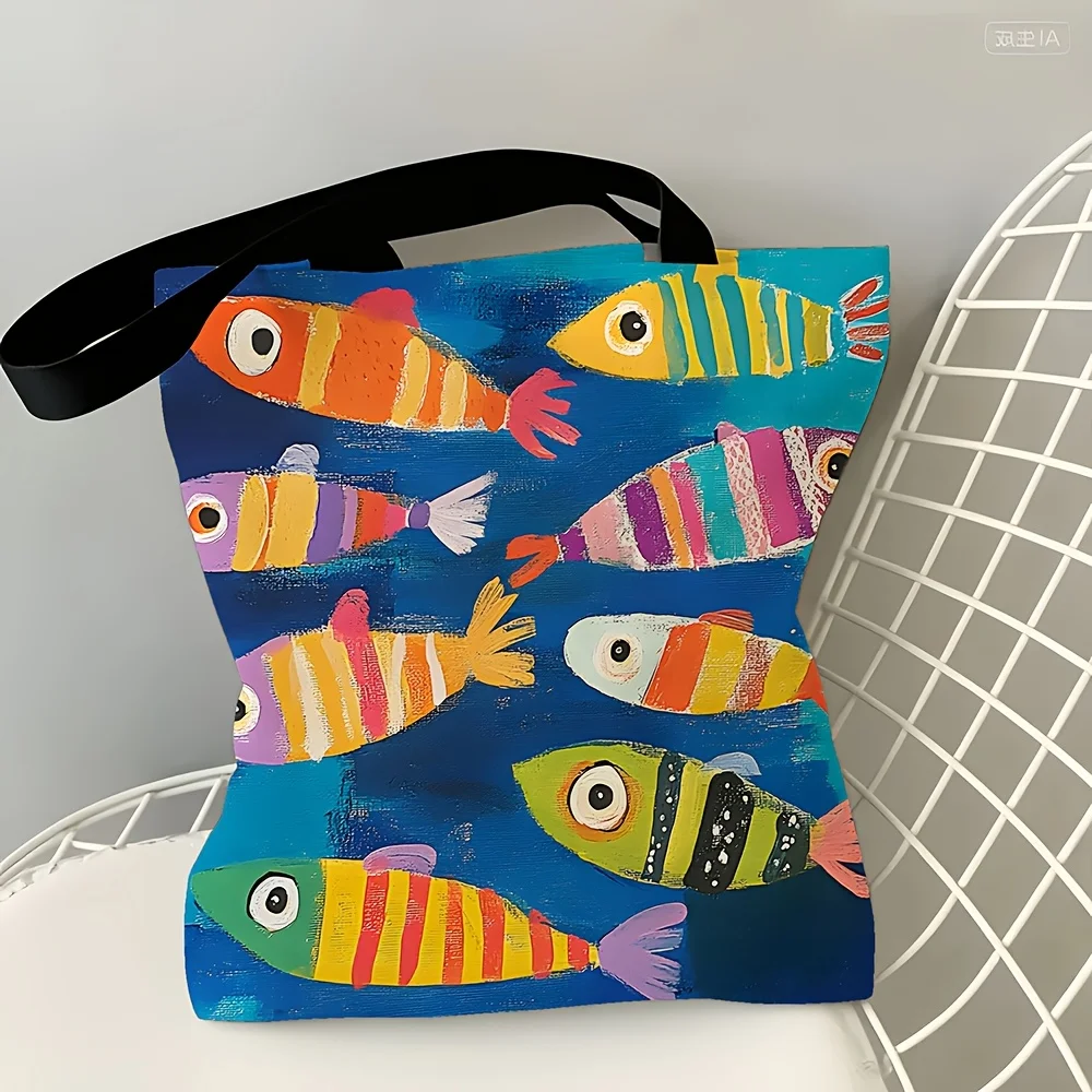 One Colorful Striped Fish Design Grocery Bag Suitable for Various Storage Needs It S a Durable Foldable Reusable Perfect Gift
One Colorful Striped Fish Design Grocery Bag Suitable for Various Storage Needs It S a Durable Foldable Reusable Perfect Gift