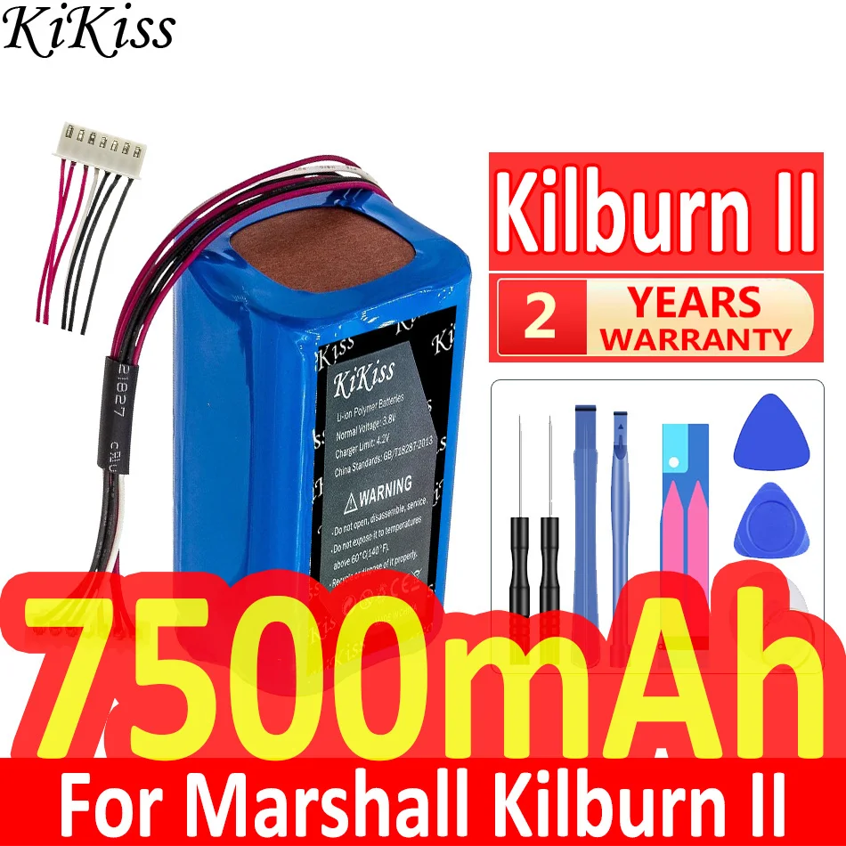 Мощная батарея KiKiss 7500 мАч для Marshall Kilburn II C196A1 7252-XML-SP, Bluetooth-динамик с 7-проводным разъемом
Мощная батарея KiKiss 7500 мАч для Marshall Kilburn II C196A1 7252-XML-SP, Bluetooth-динамик с 7-проводным разъемом