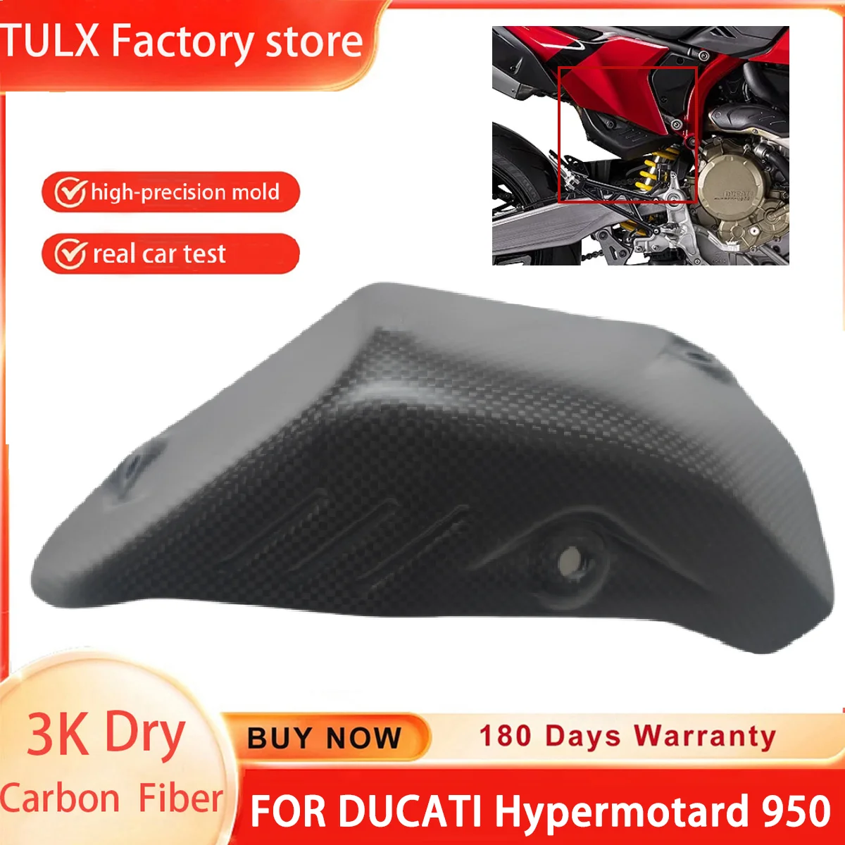 3K Carbon Fiber Rear Exhaust Hood Cover Heat Shield Protector For DUCATI Hypermotard 698 2024 2025 Motorcycle Accessories
3K Carbon Fiber Rear Exhaust Hood Cover Heat Shield Protector For DUCATI Hypermotard 698 2024 2025 Motorcycle Accessories