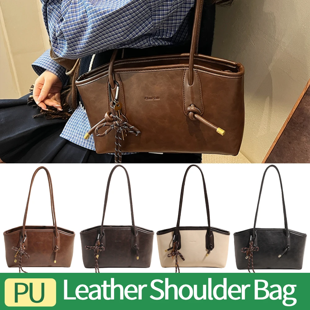 Кожаная сумка через плечо для женщин с подвеской, сумка-хобо, модная сумка-тоут для повседневного использования
Кожаная сумка через плечо для женщин с подвеской, сумка-хобо, модная сумка-тоут для повседневного использования