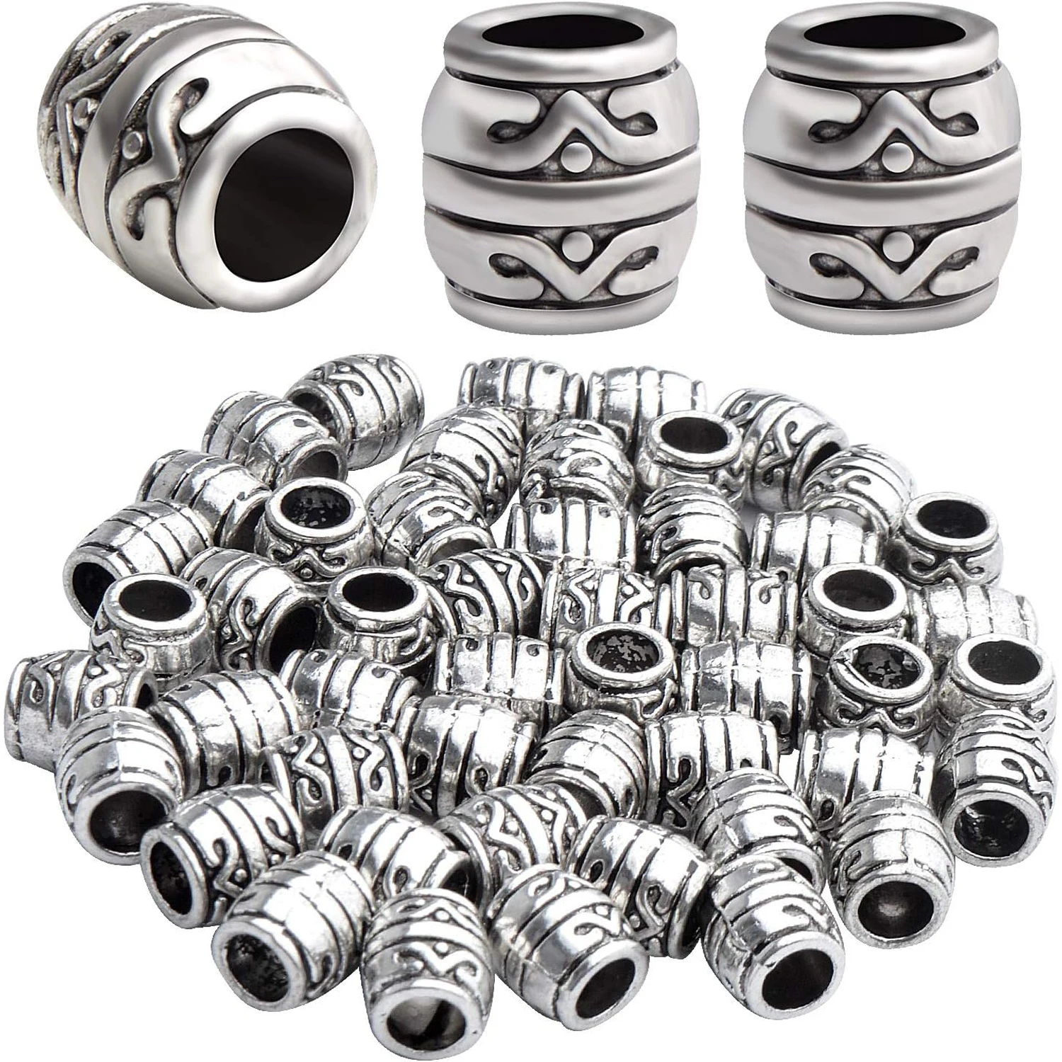 50pcs 8mm Antique Silver Tibetan Alloy Spacers Large Hole Column Spacer Beads for DIY Jewelry Crafts
50pcs 8mm Antique Silver Tibetan Alloy Spacers Large Hole Column Spacer Beads for DIY Jewelry Crafts