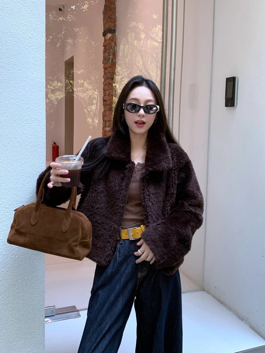 ort Lamb Fur Jaet Women's Winter Warmth Outerwear Collar Stand-Up Hair eepskin Leather Woolen Coat Money Old Sle
ort Lamb Fur Jaet Women's Winter Warmth Outerwear Collar Stand-Up Hair eepskin Leather Woolen Coat Money Old Sle