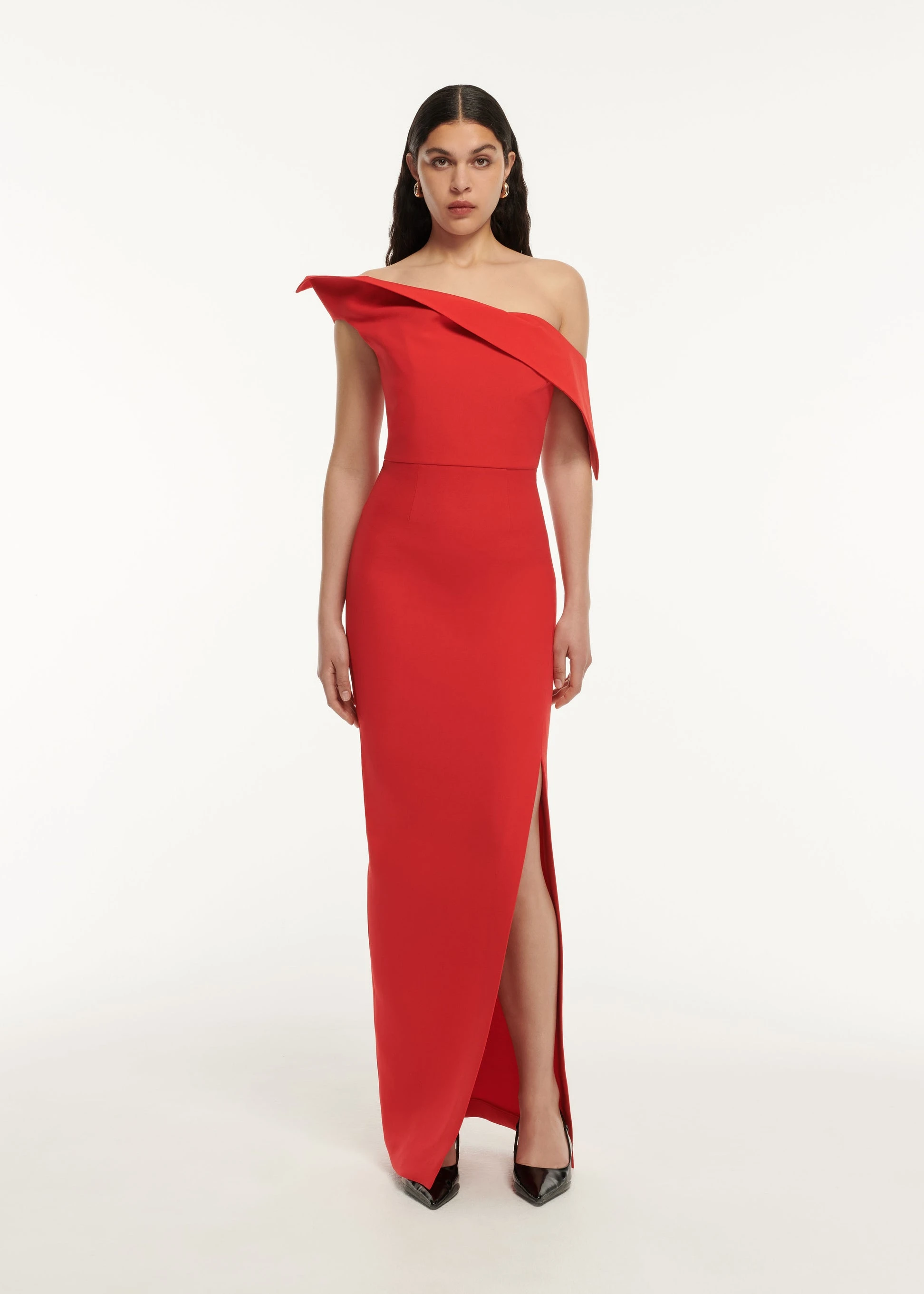 Delicate Jersey Straight One Shoulder Evening Dress Side Slit Zipper Back Strapless Sleeveless Floor Length Sweep Train Red
Delicate Jersey Straight One Shoulder Evening Dress Side Slit Zipper Back Strapless Sleeveless Floor Length Sweep Train Red