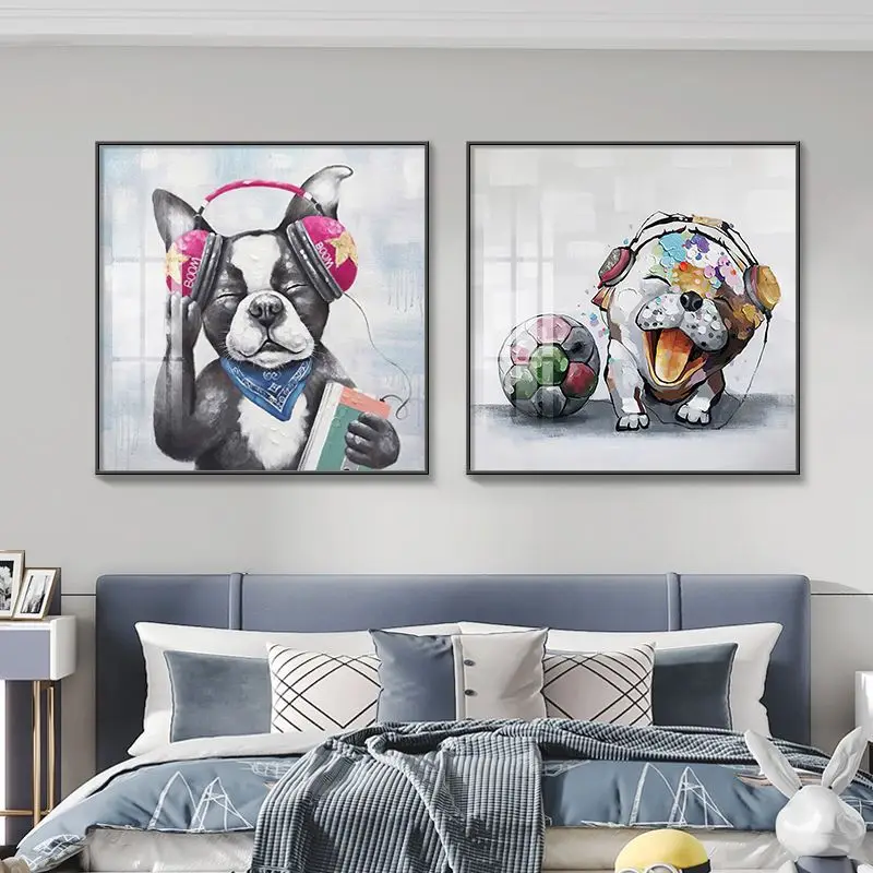 Cartoon animal bedroom decoration painting dog dining room living room children's room bedside canvas painting
Cartoon animal bedroom decoration painting dog dining room living room children's room bedside canvas painting
