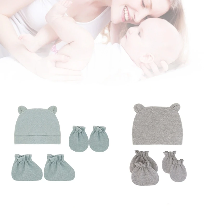 Soft Cotton Newborn Baby and Mitten Socks Set Breathable Infants Cloth Skin-friendly Infant Caps Scratch Drop shipping
Soft Cotton Newborn Baby and Mitten Socks Set Breathable Infants Cloth Skin-friendly Infant Caps Scratch Drop shipping