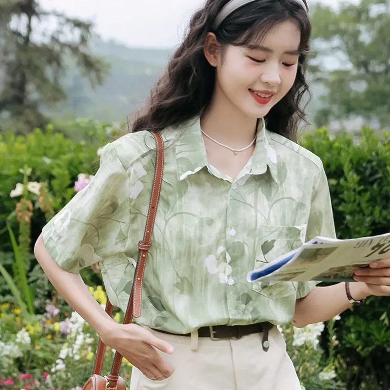 Short Sleeve Shirts Womens Linen Shirring Balloon Sleeve Winter Casual Artistic Leisure Relaxed Youthful Student Warm Home
Short Sleeve Shirts Womens Linen Shirring Balloon Sleeve Winter Casual Artistic Leisure Relaxed Youthful Student Warm Home