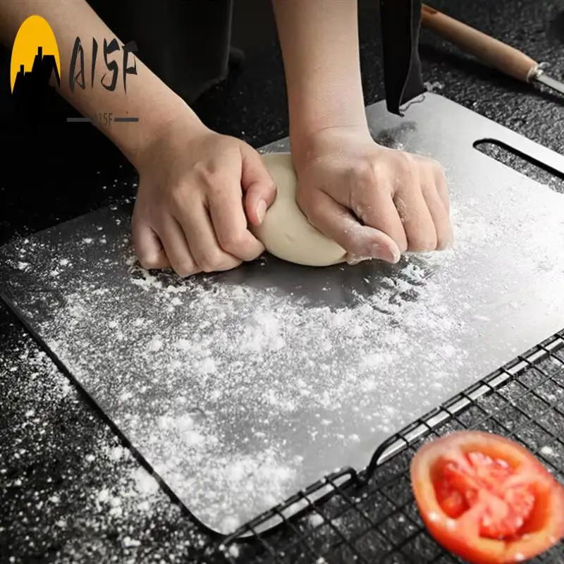 A15F-Двусторонняя разделочная доска из нержавеющей стали для кухни — толстая панель, разделочная и замешивающая тестовая доска
A15F-Двусторонняя разделочная доска из нержавеющей стали для кухни — толстая панель, разделочная и замешивающая тестовая доска