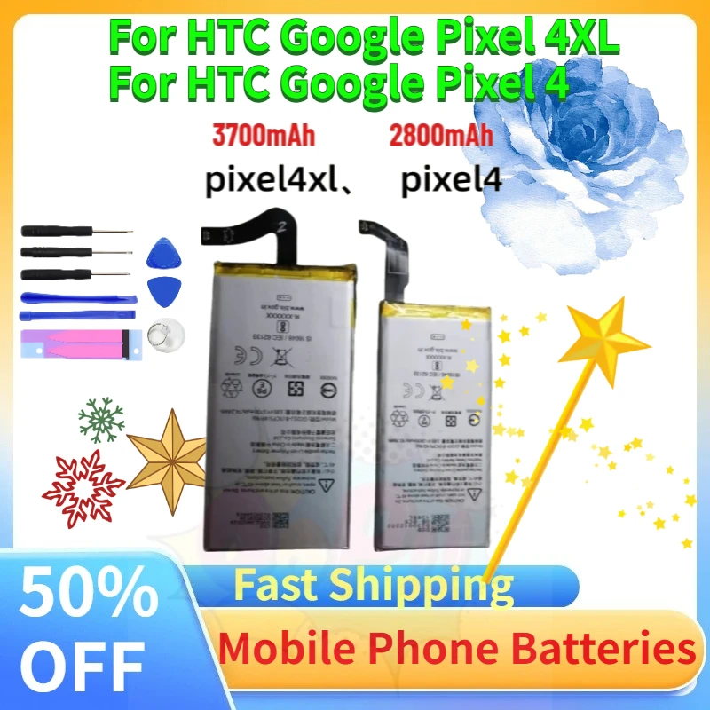 3700mAh G020J-B Phone Battery For HTC Google Pixel 4XL, 2800mFh G020I-B Mobile Phone Battery For HTC Google Pixel 4 + Tools Kits
3700mAh G020J-B Phone Battery For HTC Google Pixel 4XL, 2800mFh G020I-B Mobile Phone Battery For HTC Google Pixel 4 + Tools Kits