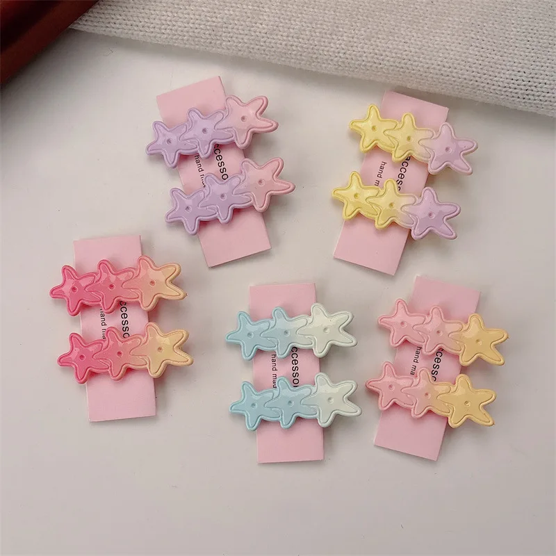 2pcs Gradual Change One-piece Starfish Hairpin Cute Versatile Girl Side Broken Hair Bangs Edge Clip Hairpin Headdress
2pcs Gradual Change One-piece Starfish Hairpin Cute Versatile Girl Side Broken Hair Bangs Edge Clip Hairpin Headdress