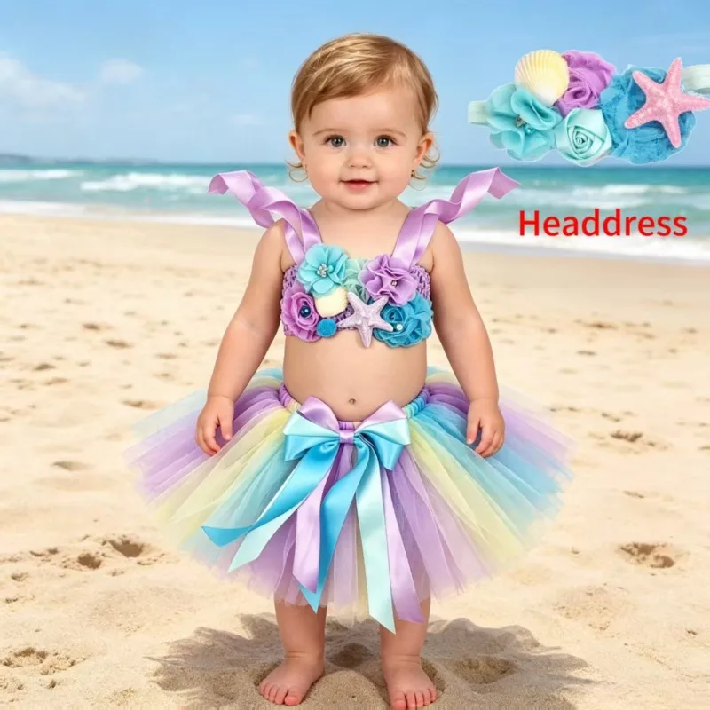 Kids Mermaid Cosplay Costume Set, Bandeau Top and Half Skirt with Headwear, Outfit Set for Kids Birthday Parties and Festival
Kids Mermaid Cosplay Costume Set, Bandeau Top and Half Skirt with Headwear, Outfit Set for Kids Birthday Parties and Festival