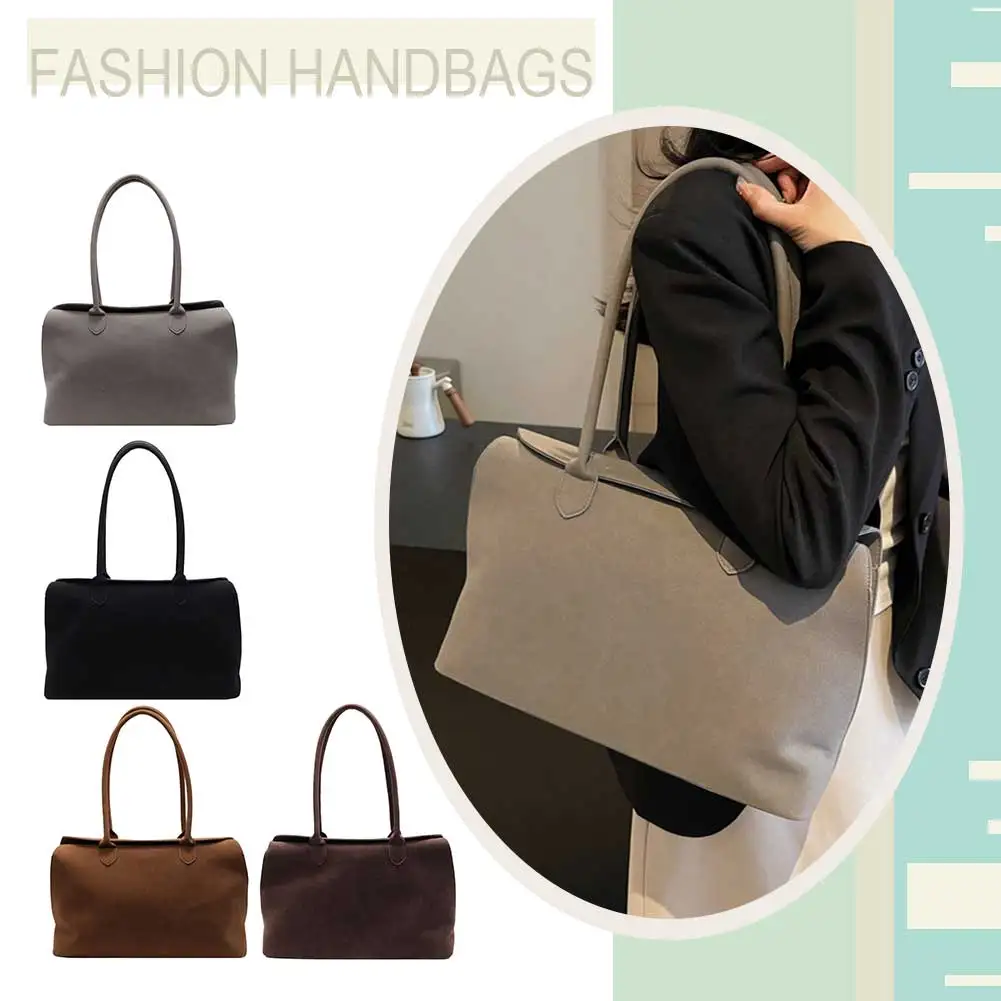 Top Handle Bag Suede Solid Color Underarm Bag for Women Men with Inner Pocket Tote Bag Trendy Satchel Bag Work Travel Bag
Top Handle Bag Suede Solid Color Underarm Bag for Women Men with Inner Pocket Tote Bag Trendy Satchel Bag Work Travel Bag